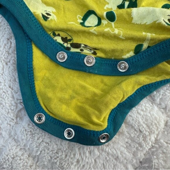 Kickee Pants | "Hey Diddle Diddle" Yellow Citronella Body Suit | Size 0-3 Months - Picture 4 of 5